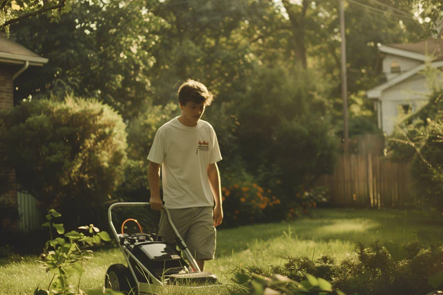 compact electric lawn mower